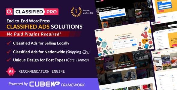 ClassifiedPro Local Classifieds Ads WordPress Theme
