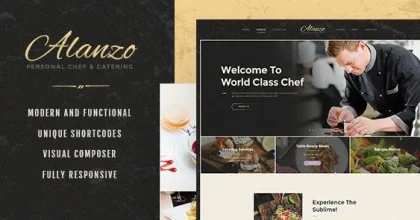 Alanzo 1.2.3 – Personal Chef & Wedding Catering Event WordPress Theme