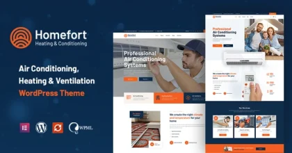 Homefort Air Conditioning & Heating WordPress Theme + RTL