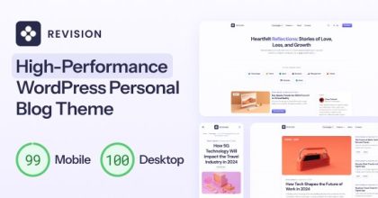 Revision Optimized Personal Blog WordPress Theme